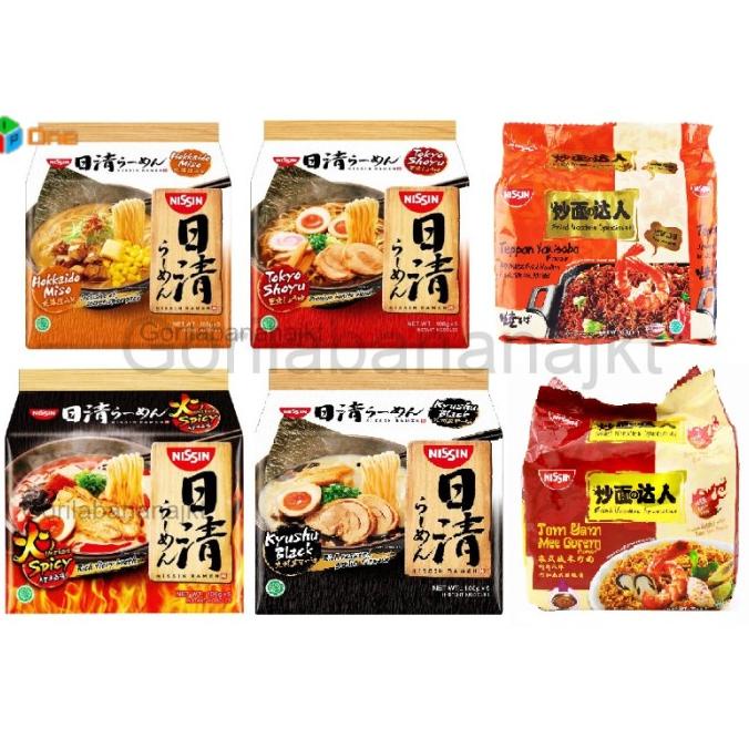 

Big Sale NISSIN RAMEN Hokkaido Miso Tokyo Shoyu Uma Kara Kyushu HALAL Eceran Big Sale