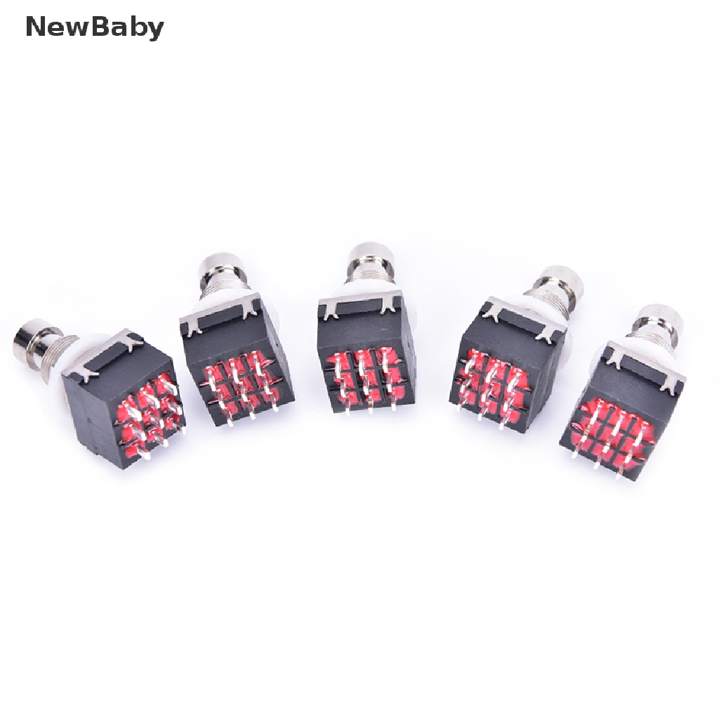 NewBaby 5 pcs 3PDT 9-Pin Guitar Effects Stomp Switch Pedal Box Foot Metal True Bypass ID