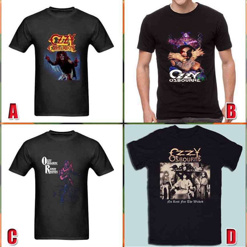 Kaos Ozzy Osbourne Casual Tshirt Bahan Katun