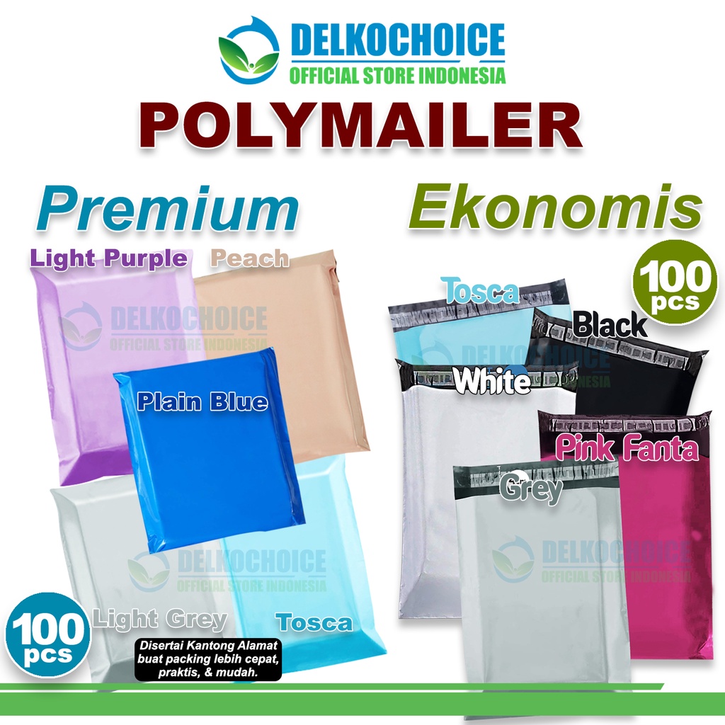 

Polymailer POLOS PACK Amplop Plastik Packing OlShop Polimailer EKONOMIS PREMIUM