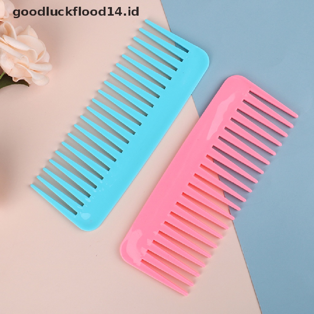 [OOID] 1Pc Salon Comb Hairdressing Shower Plastic Wide Tooth Detangler Hair Brush Combs ID