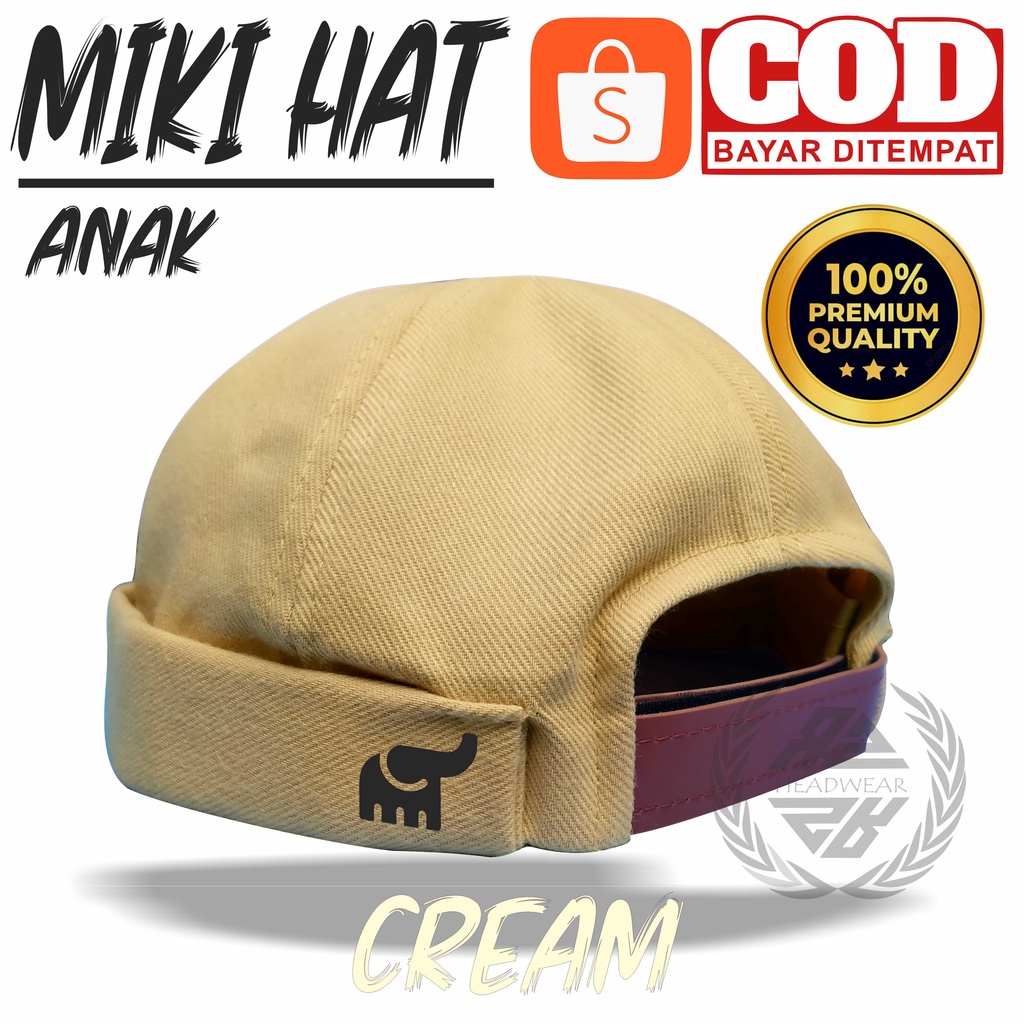 Miki Hat Anak Laki Laki 3 Tahun Keatas Topi Miki Hat Premium Original Logo Gajah