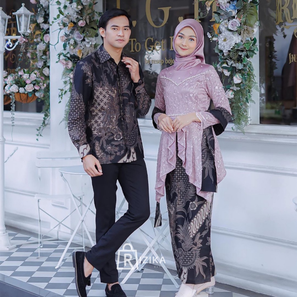 Kebaya Couple Wisuda Modern Setelan Kebaya Brokat Lamaran Baju Tunangan Batik Brukat Terbaru Baju Couple Pasangan Kondangan Terbaru 2022