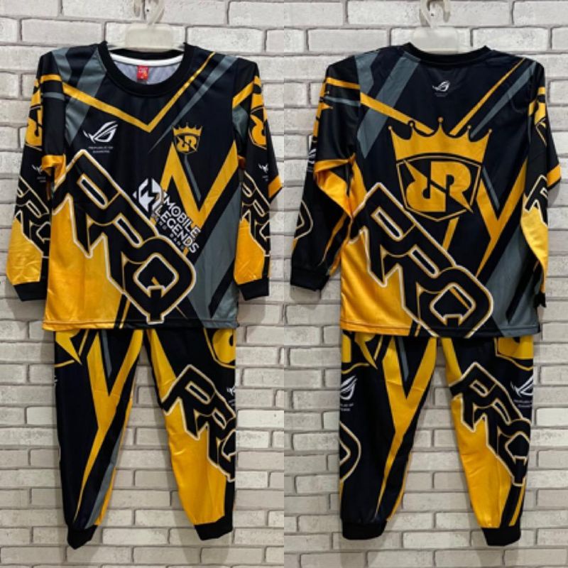 Setelan anak RRQ panjang fullprint / baju game Anak kids