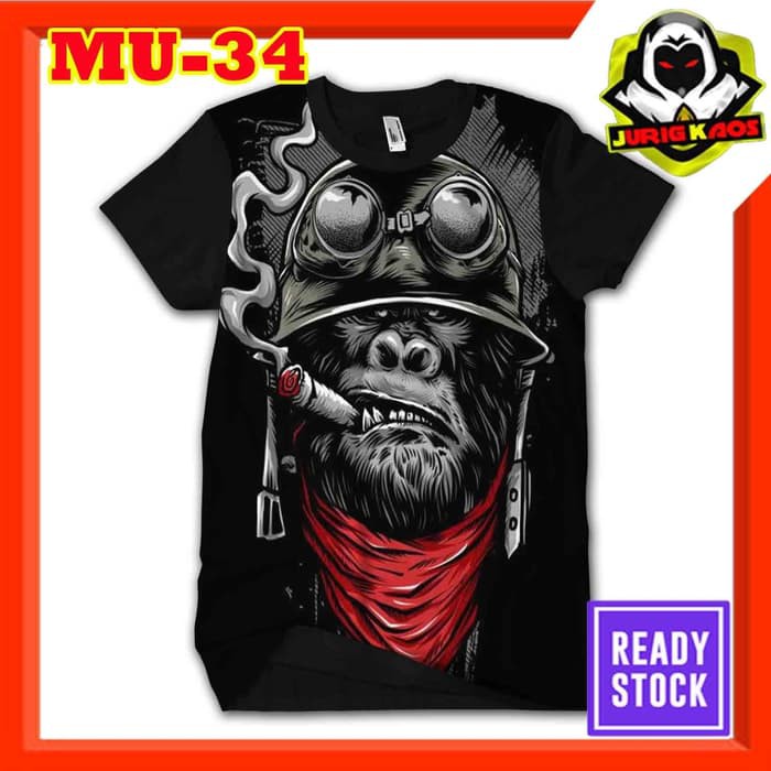 Kaos Gorila Udud Kaos Unik Dewasa
