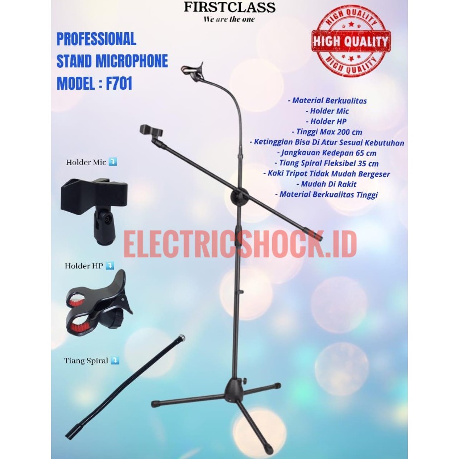 STAND MIC HOLDER HP FIRSTCLASS F701 ORIGINAL