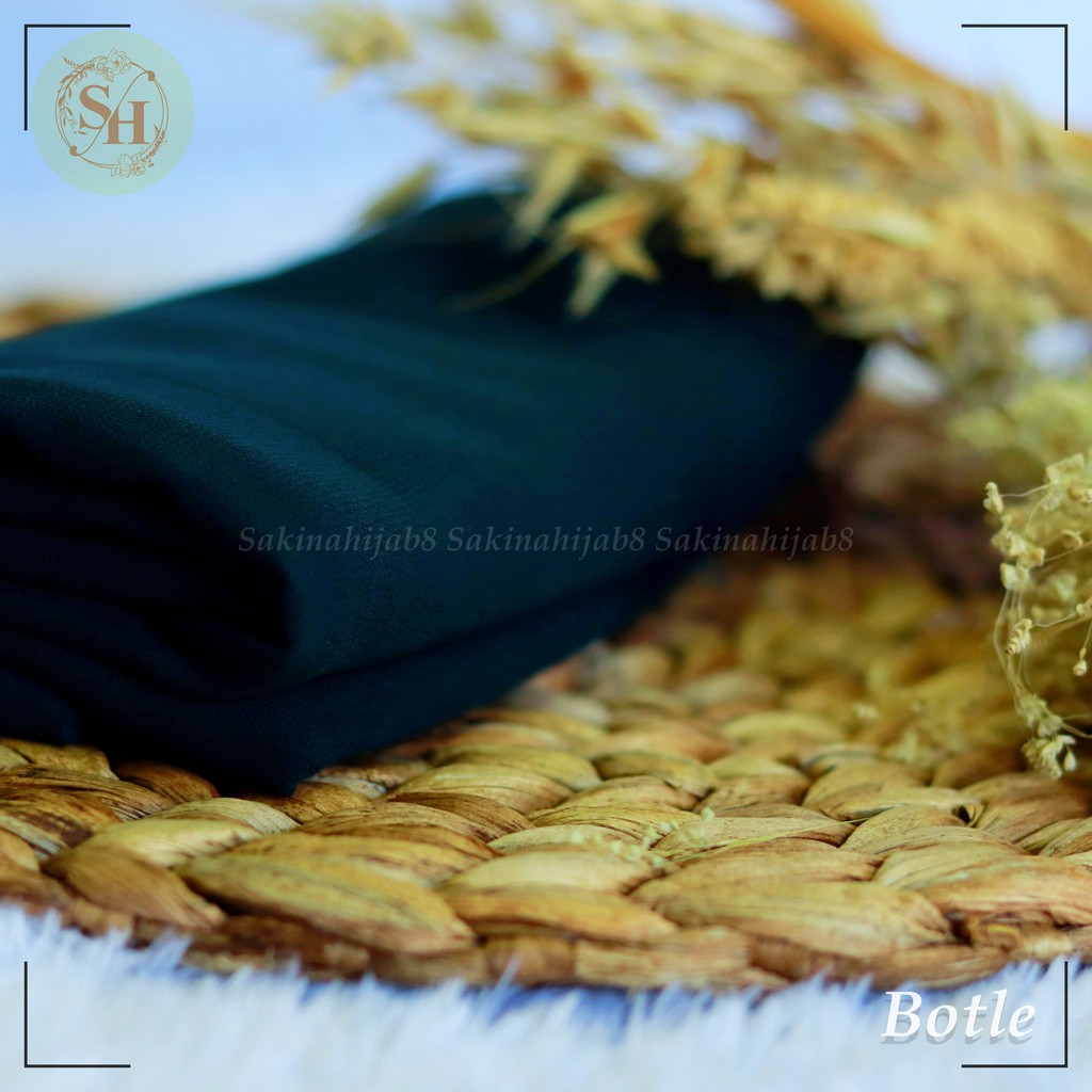 PROMO Pashmina Ceruty Babydoll 200x75 cm jahit tepi CHAPTER1-Botle