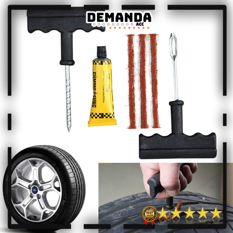 Tubeless Tire repair kit alat paket tambal ban tubles lengkap