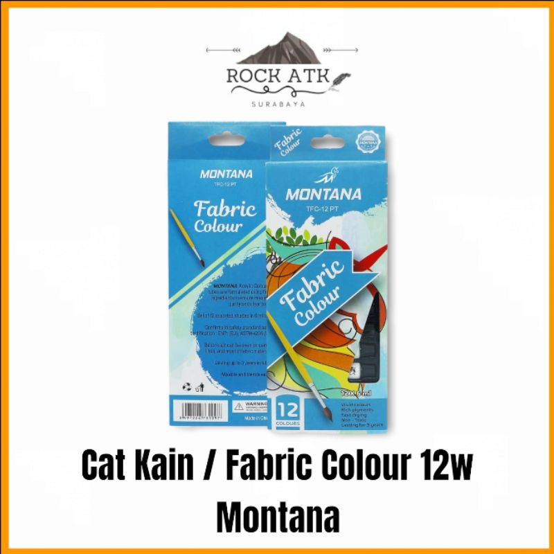 

Montana Fabric Colours (set) - Cat Kain Textile 12 warna 6ML