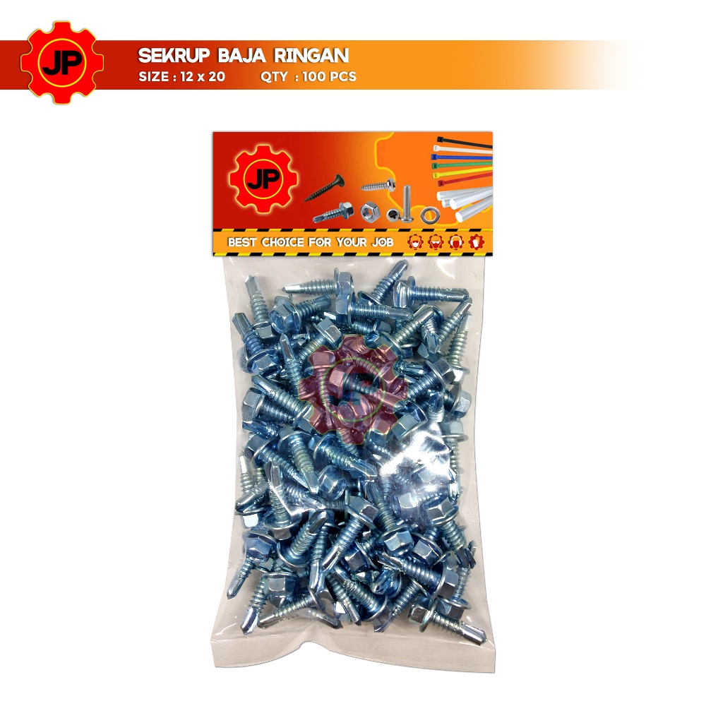 SEKRUP BAJA RINGAN 12 x 3/4 - BAUT SKRUP ROOFING PUTIH ISI 100 PCS