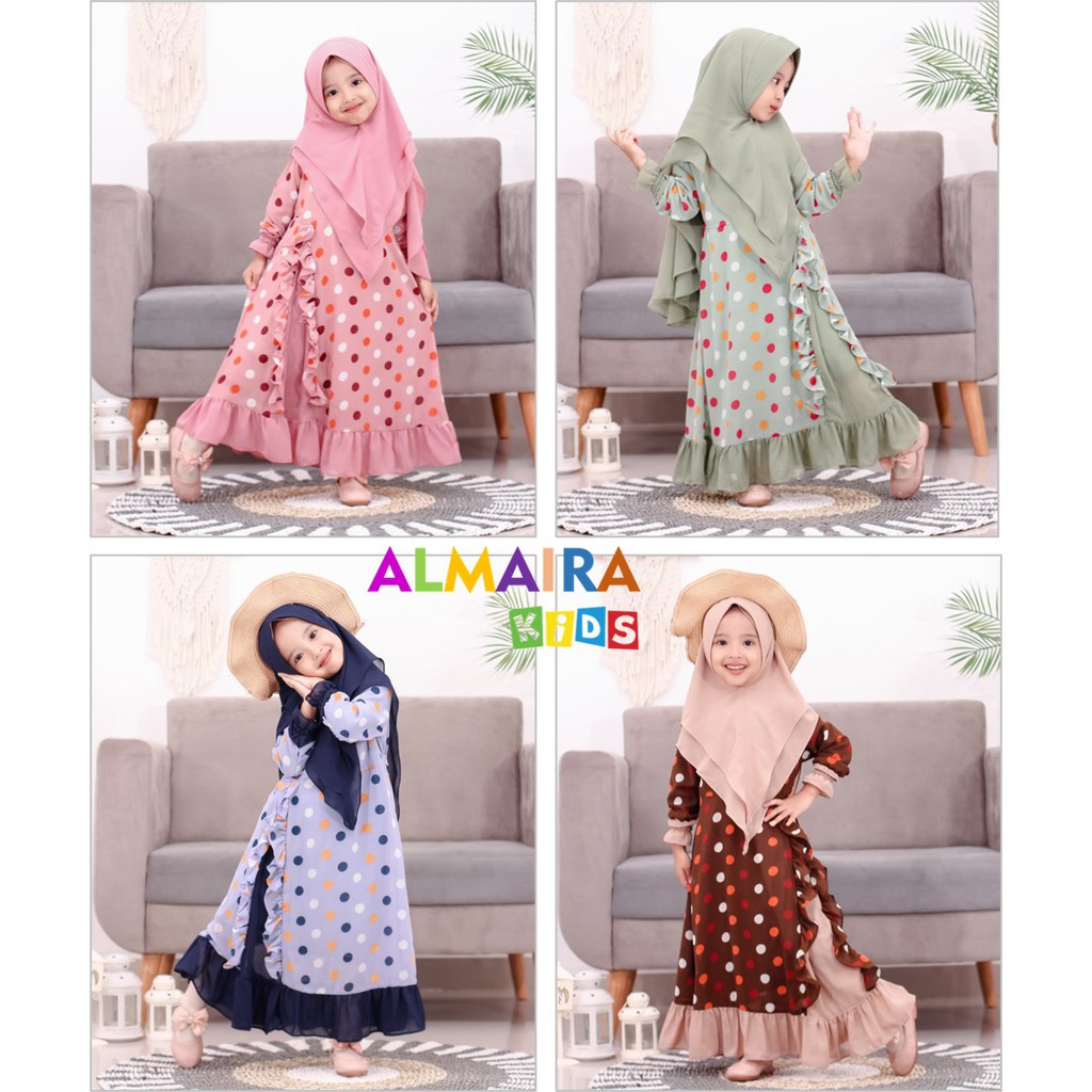 GAMIS ANAK PEREMPUAN BAJU GAMIS MUSLIM ANAK PEREMPUAN BUSANA MUSLIM ANAK PEREMPUAN (ECER)