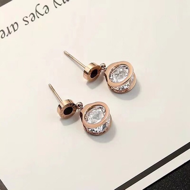 Anting Titanium Premium Model Ear Clip Berlian