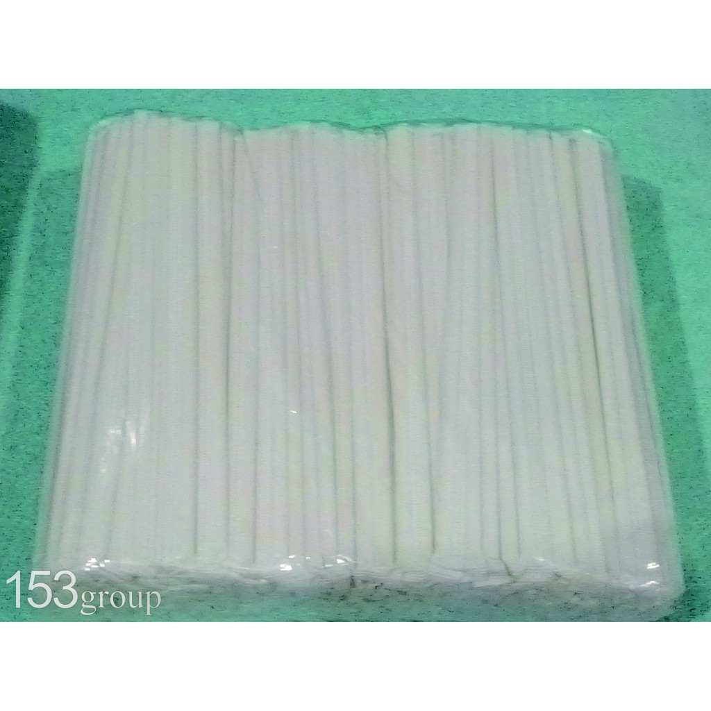 Winner Sedotan Plastik Bengkok Bungkus Kertas, Putih 6" , 500 pcs/pak