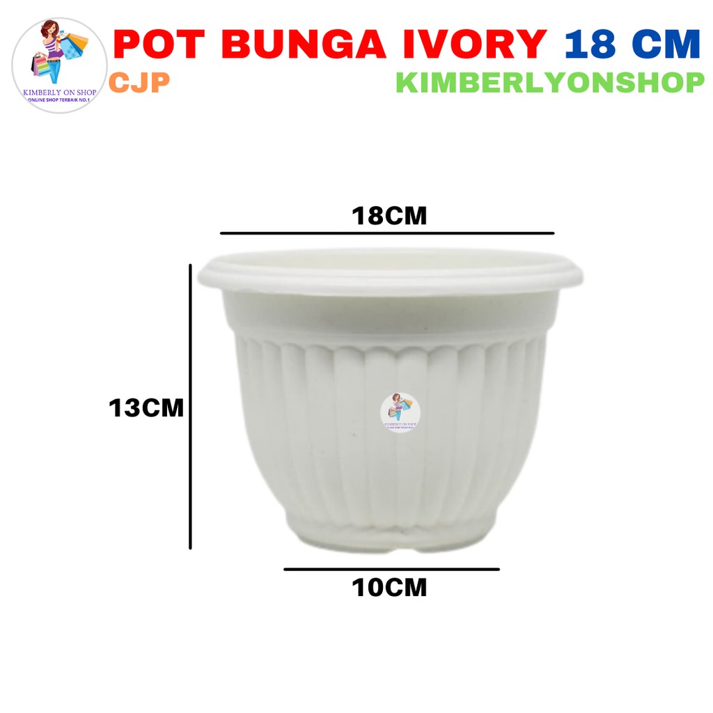 Pot Bunga atau Pot Bibit Plastik Ivory