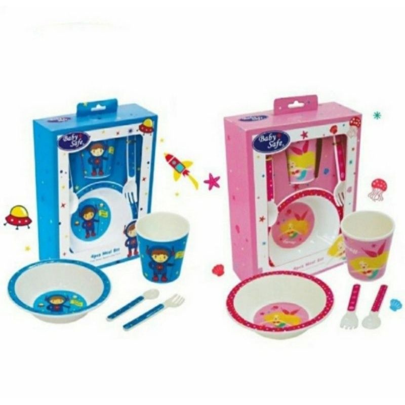 BABY SAFE Feeding Set 4pcs Alat Makan Anak Kado Baby Gift