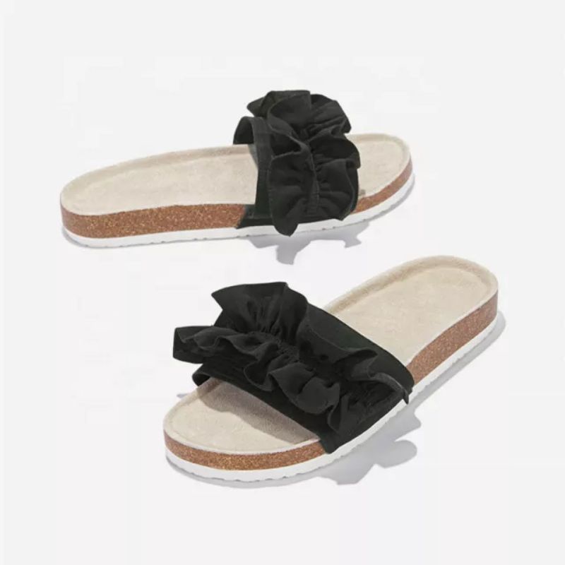 12.12 Big Sale] Sandal Wanita Birken Sol Puyuh Kerut Cantik PH06