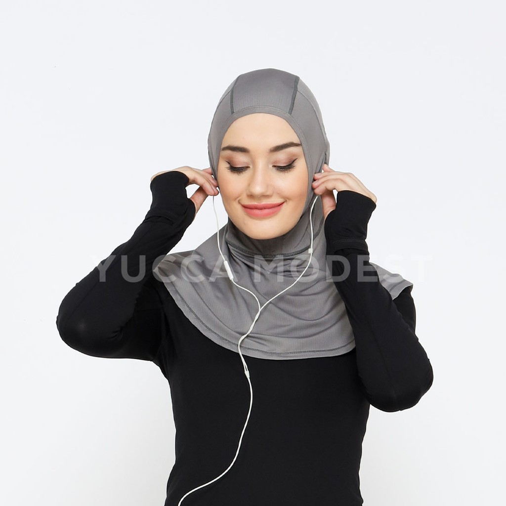 Yucca Modest - Nawra Pro Sport Hijab | Kerudung Olahraga Instan | Jilbab Earphone-4