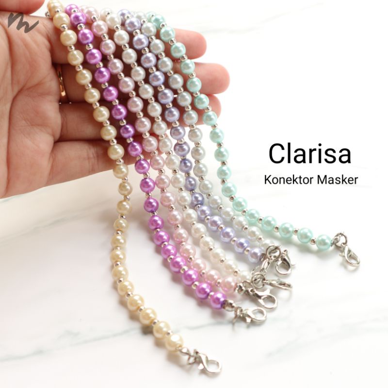 CLARISA KONEKTOR MASKER WARNA TERLENGKAP / KONEKTOR MASKER / KONEKTOR HIJAB / TALI HIJAB /  KONEKTOR