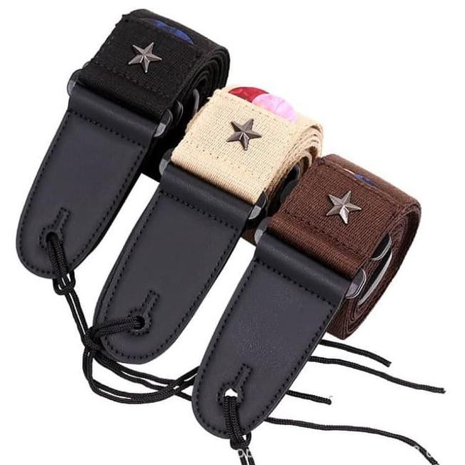 Seller Resmi Strap gitar akustik / strap gitar listrik / strap gitar bas STRAP BINTANG.