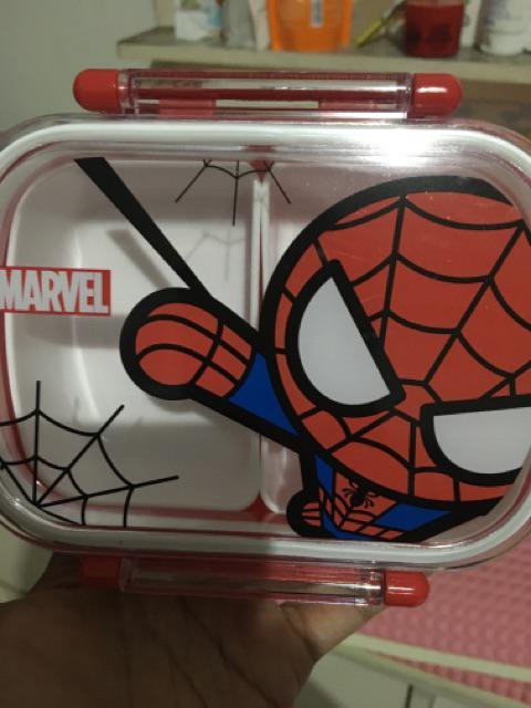 Miniso Spiderman Lunch Box Bekal Tempat Makan Anak Red