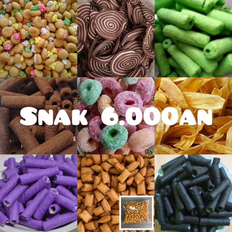 

Snak kiloan, kriuk serba 8rb, kemasan 8rban, 8000an, murah meriah rasa manis dan asin banyak pilihan