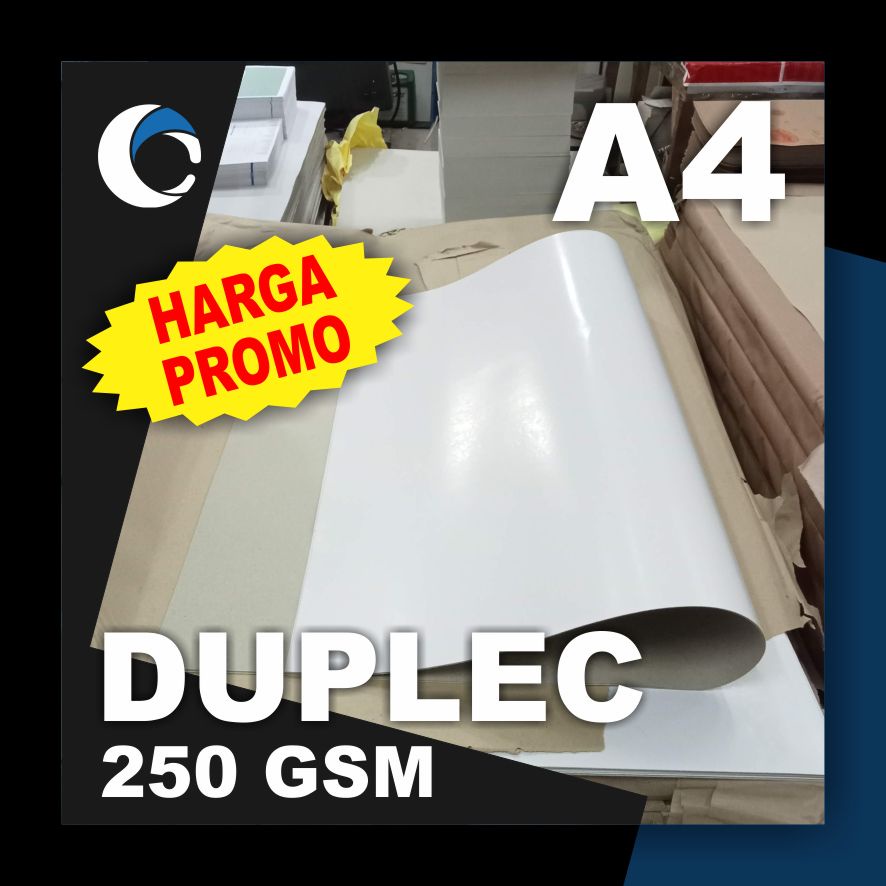 

KERTAS DUPLEC 250 GSM Uk [ A4 ] 21 cm X 29.7 cm ( 50 LEMBAR )