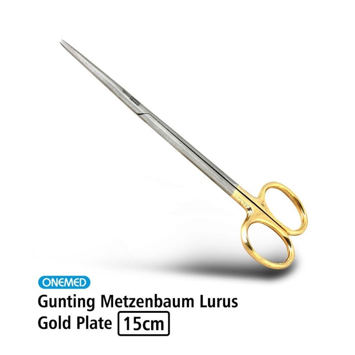 Gunting Operasi Metzenbaum Lurus 15 cm Gold Onemed OJ