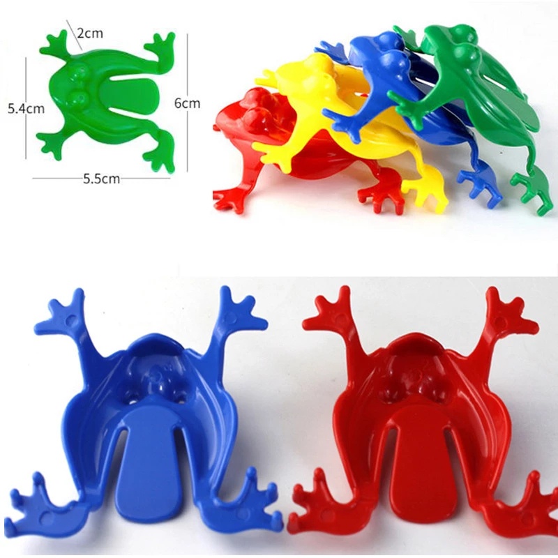 10pcs / Set Mainan Katak Lompat Mini Bahan Plastik Untuk Interaksi Orang Tua + Anak