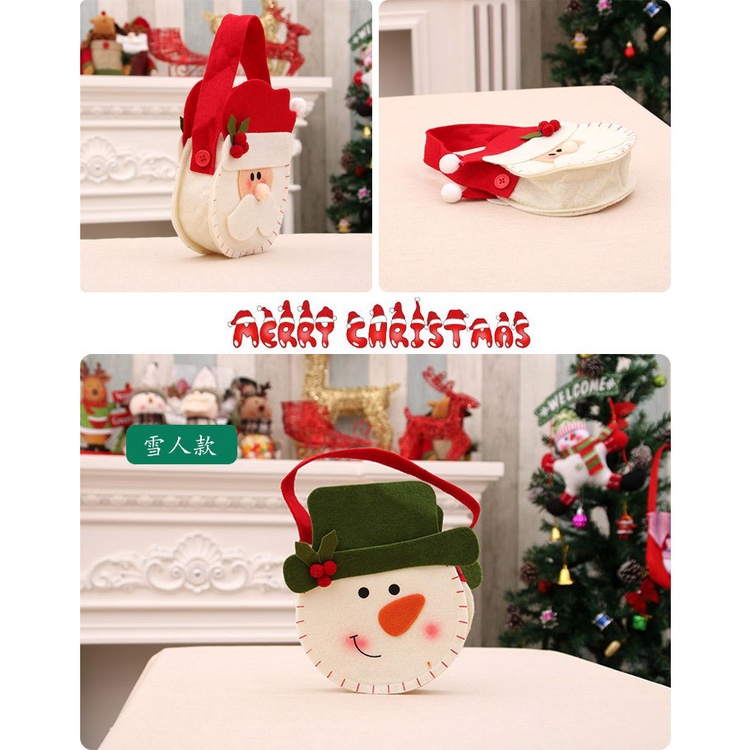 TAFL tas natal 20 cm goodie bag hadiah kado permen christmas bag flane