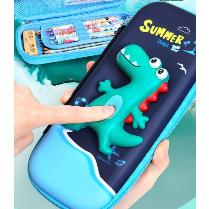 Kotak pensil squishy/tempat pensil 3D waterproof/pencilcasedino