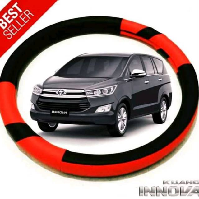 Sarung Stir Cover Setir pelindung ster merah mobil kijang innova