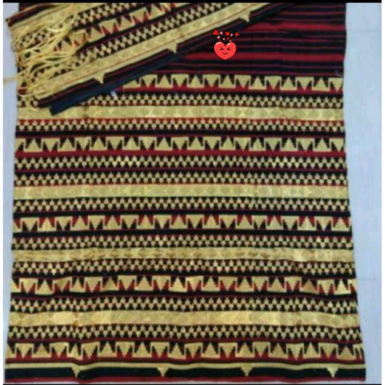 tapis bordir tapis lampung motif abung jantung siap pakai