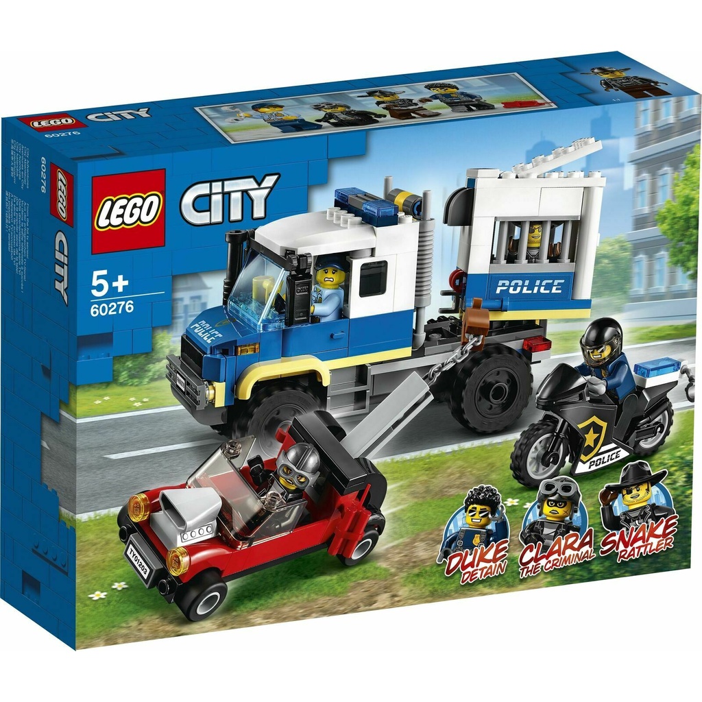 LEGO City - 60276 Police Prisoner Transport Set Building Kid Toy Movie Motorcar Tow Truck Cop Minifi