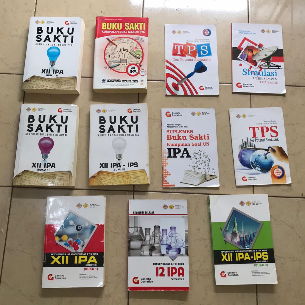 Preloved Buku Ganesha Operation (The King, Konsep Dasar, UTBK SBMPTN TPS & TKA, dll)