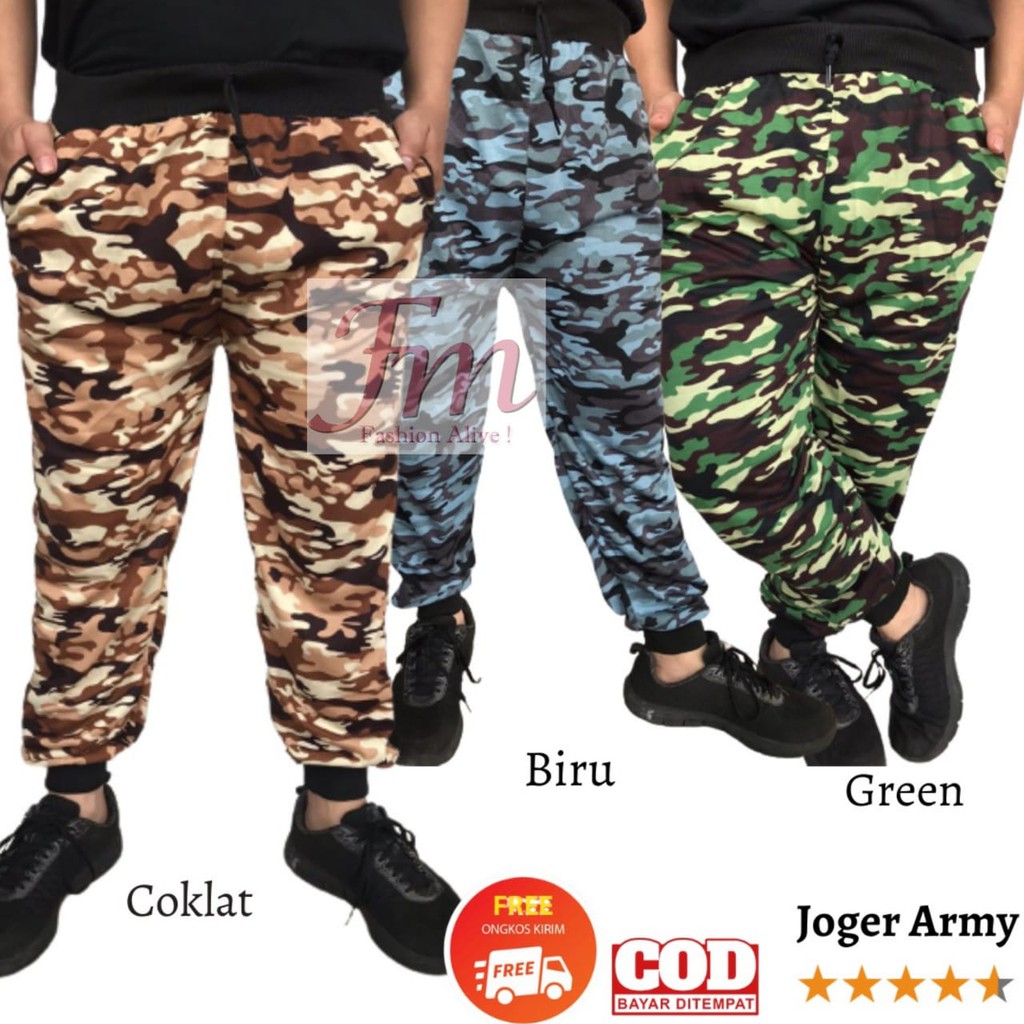 Femme Ols - Celana Joger Army Panjang Pria Olahraga / Senam / Santai Spandek Babyterry Premium