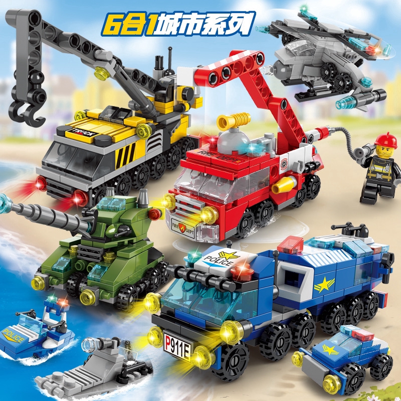 Compatiable Lego Educational Toys Lego Fire Truck Tank 