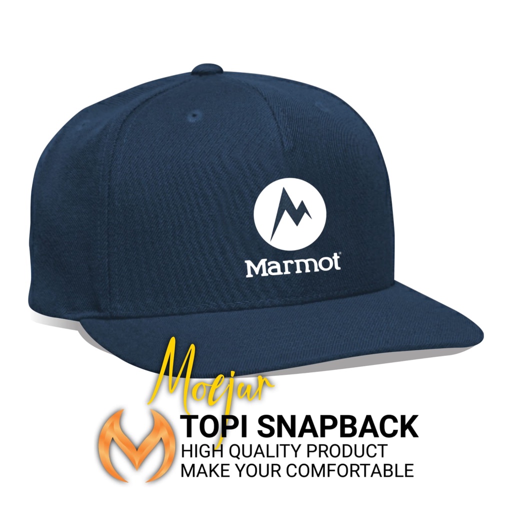 Topi Pria Snapback Original Moejur Terlaris Logo MARMOT kualitas Premium Distro