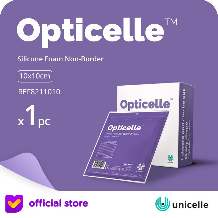 Opticelle Non Border - Silicone Foam Non Border - 10x10 - 1 piece