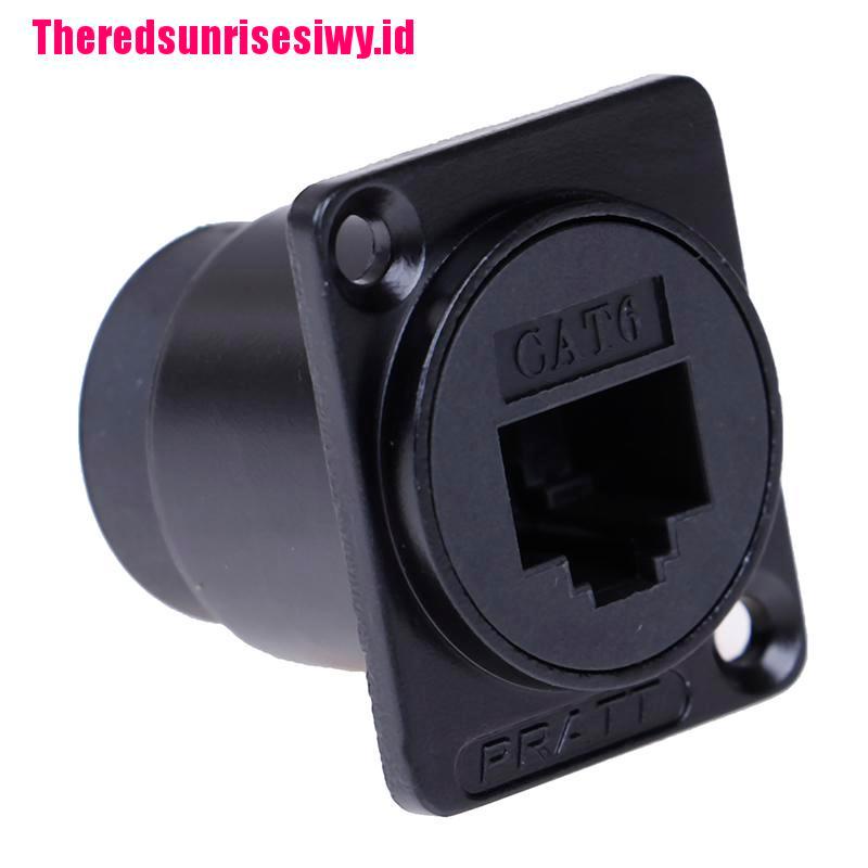 【Theredsunrisesiwy.id】RJ45 D-type module socket female signal connector cat6 panel mount network