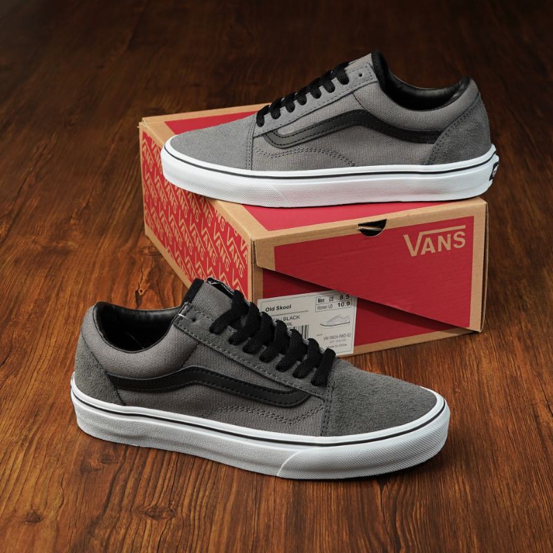 dark gray vans old skool