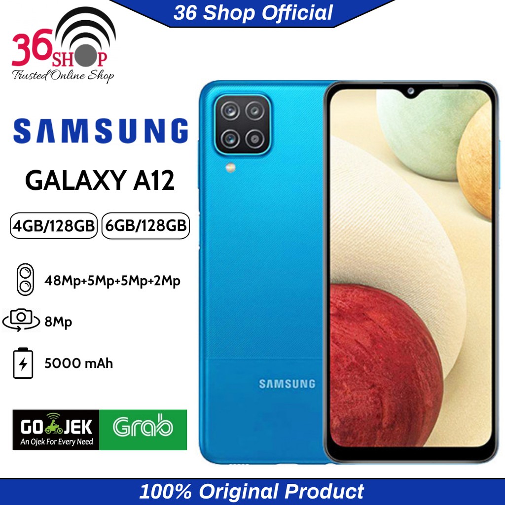 Samsung G   alaxy A12 4GB+128GB 6GB+128GB Garansi Resmi Samsung | Shopee