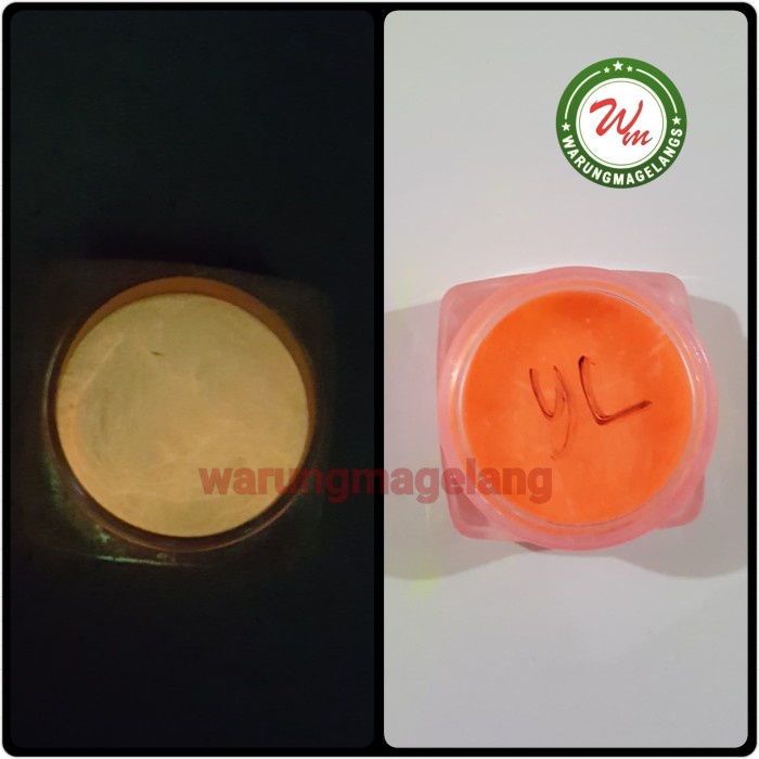 YL Fluorescent 5gr KUNING TERANG Glow IN the dark serbuk fosfor GRATIS ONGKIR EKSTRA