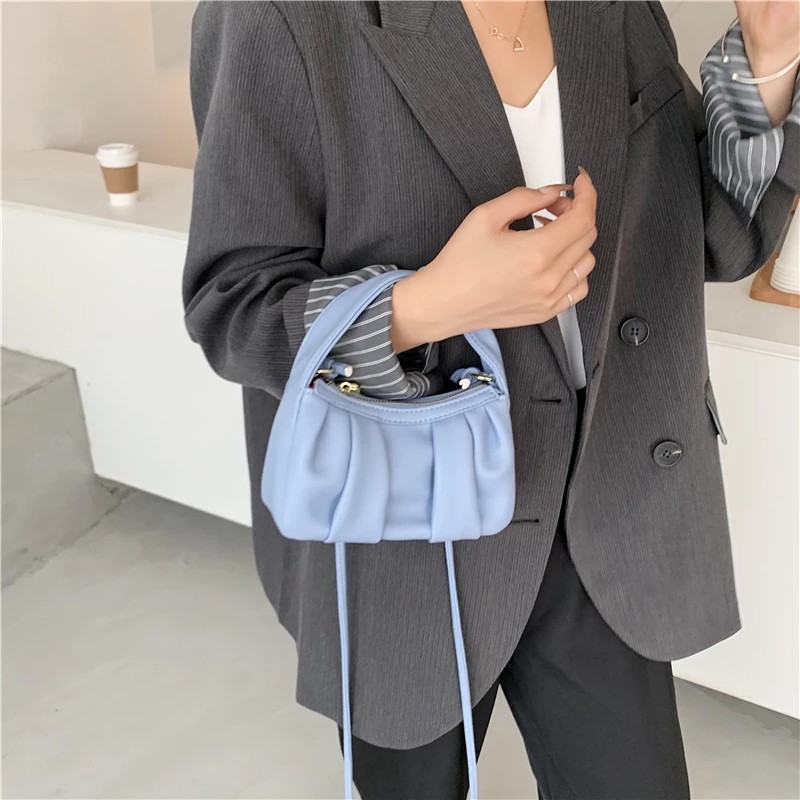 [COD] Tas Selempang Wanita Mini Kekinian Style Korea Slingbag Kulit Sintetis Terbaru 2023