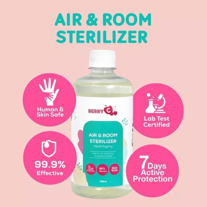 Berry C fogging liquid 500ml botol refill refil cairan fogging berryC Indonesia air disinfectan room