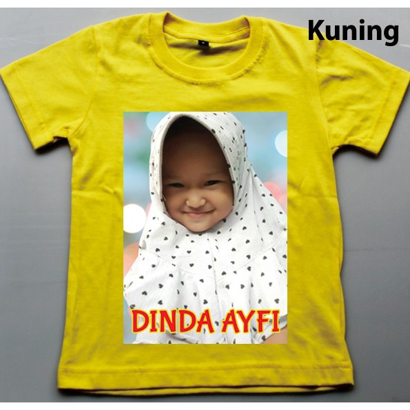 KAOS  CETAK FOTO ANAK KAOS SABLON ANAK DAN BAYI