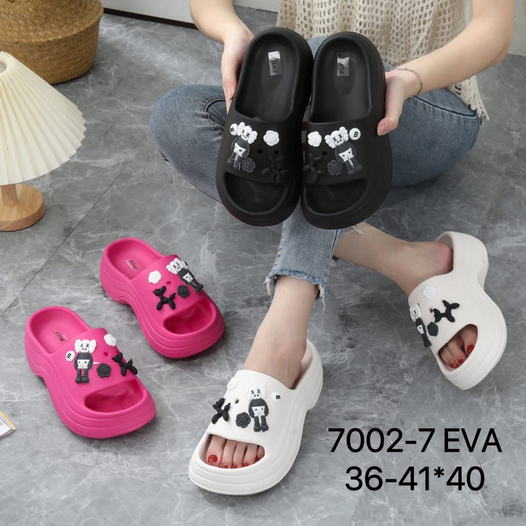 Sandal Selop Wedges Fuji Import BALANCE 7002 SIZE (36-41) / Sandal Wanita Korean style Murah