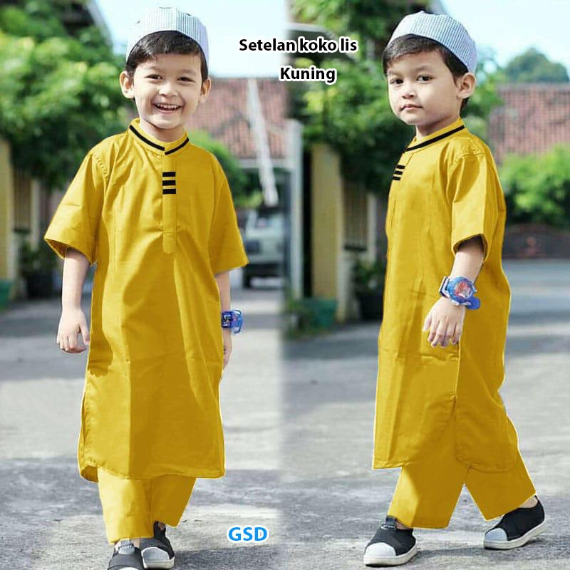 Setelan Baju Koko Anak Terbaru Model List Koko Turki All Size Fit 5 7th Set Koko List Shopee Indonesia