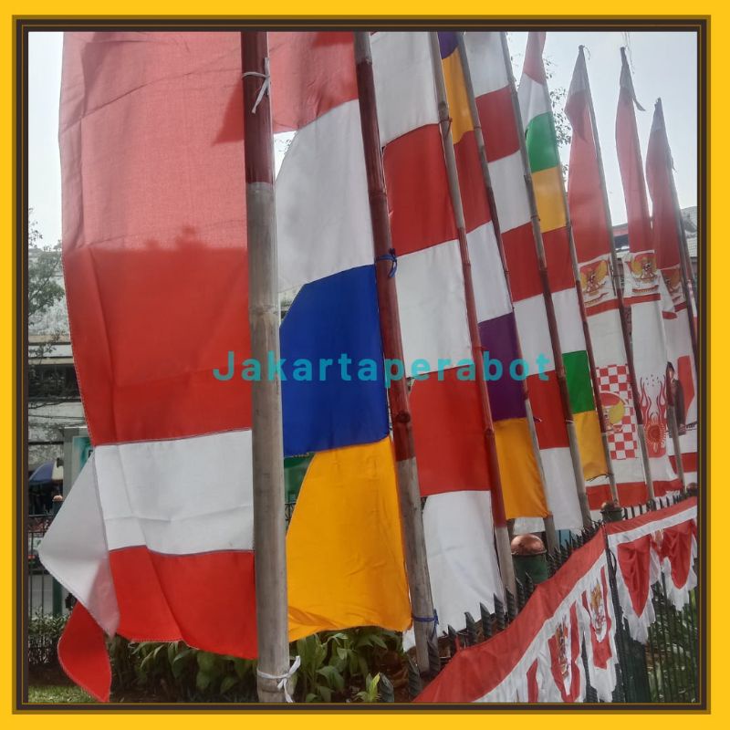 Benduera Umbul Umbul Meurah Putih / Bendera Umbul Umbul Warna Warni / Umbul Umbul Zig Zag / Bendera Merah Putih 17 Agustus