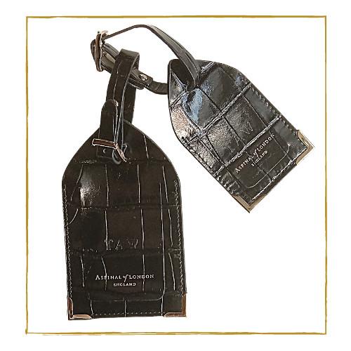 

Luggage Tag Aspinal Of London Double Luggage Tag Kulit Asli