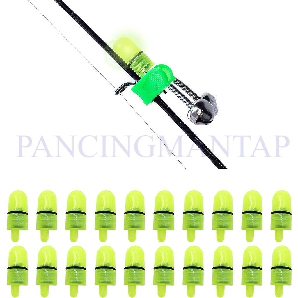 Lampu Led Sinyal Mancing Lonceng Bel Pendeteksi Strike Kail Ikan Joran Pancing - Penanda Lokasi Kael